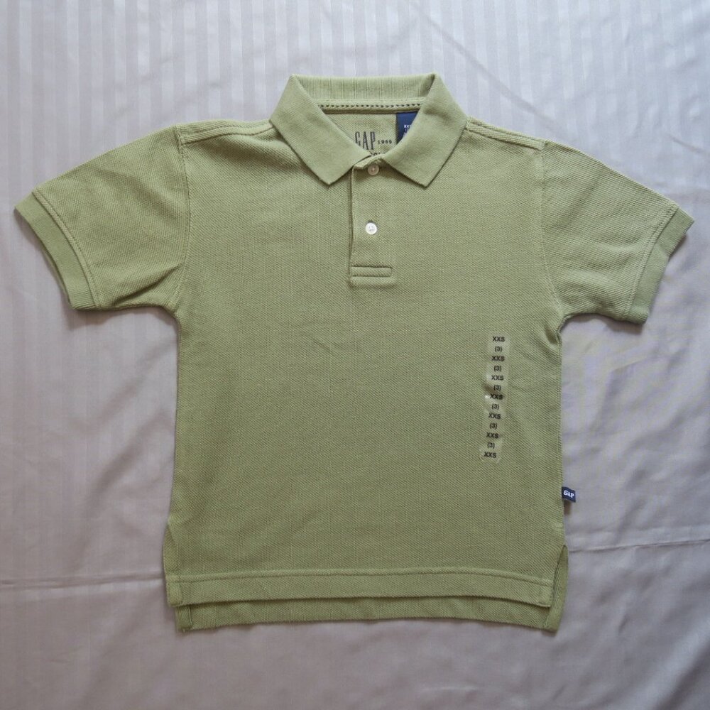 GapKids Boys Sage/Army Green Polo Shirt Size 3 XXS NWOT